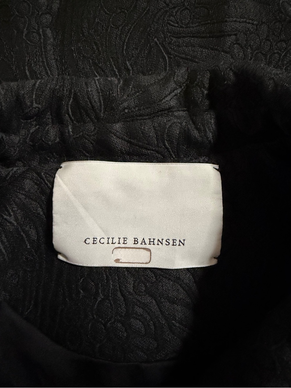 Cecilie Bahnsen~Desiree~Black Textured Coat~Size 6~$2960~ - Picture 8 of 8